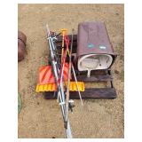 Shovels, skis, cans