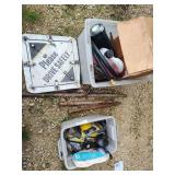 Straps, pins, assorted items