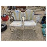 2 metal chairs