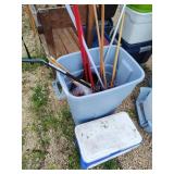 Cooler, cleaning items and other
