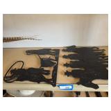 2 iron wall decorations