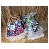 2 small totes of crafting items and other
