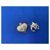 Two Gold Pendants marked 14K, approx 5 grams Total