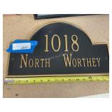 Metal Address Sign