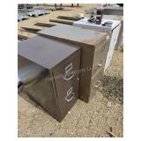2 metal filing cabinets