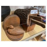 2 Items - Knife Block & Bookend
