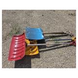 4 snow shovels