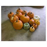 8 Large Pumpkins and assorted Gords