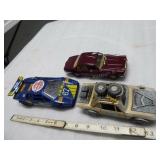 3 die-cast Polistil cars: Jaguar ; Luncia-Fulvia ;
