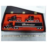Die-cast Budweiser Semi-truck in wood box