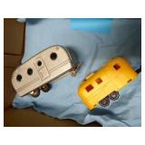 2 vintage travel trailers: Tin - 4-1/2" (made in