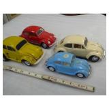 4 VWs: plastic Cragstan friction - blue ; plastic