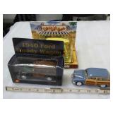 3 die-cast Woodys: Superior 1940 Ford Wagon - MIB