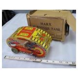 Tin Marx Turnover Tank - #3 - w/box - 1940s - wind