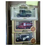 3 die-cast Lledo vehicles: 1920 Model T Ford Tanke