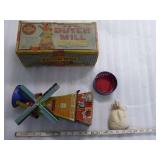 Tin Mac Toys Dutch Windmill sand toy - MIB - comes