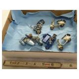 5 die-cast Tekno motorcycles: 3" w/ sidecar ; 3"