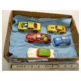 5 die-cast Corgi toys: Chevy Corvette ; VW 1200 Sa