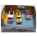 3 die-cast Corgi toys: Quad Tractor Riot Police ;