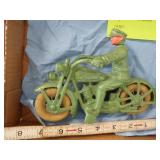 Cast iron Hubley 7" Harley-Davidson motorcycle w/