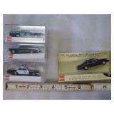 4 plastic Busch HO model vehicles: Dodge Monaco Po