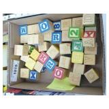 Box of wood blocks