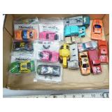Box of assorted die cast cars: Hot Wheels, Matchbo