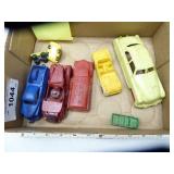 8 assorted plastic cars & trucks