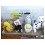 8 Ty Beanie Babies w/ plastic cases