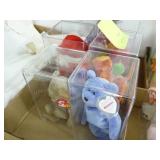 7 Ty Beanie Babies w/ 6 plastic cases