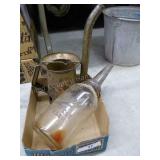 Vintage oil bottle & can