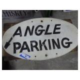 Metal Angle Parking sign - approx. 17" x 30"
