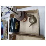 Oil can - bait box & other