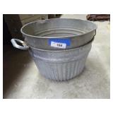 2 galvanized bushel baskets