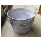 2 galvanized bushel baskets