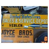 Vintage U.S. Tire metal sign - approx. 12" x 36"