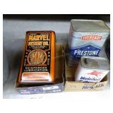 2 boxes vintage containers