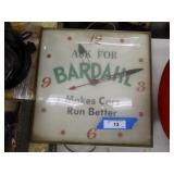Vintage Bardahl clock