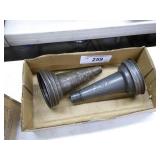 2 vintage oil bottle tops