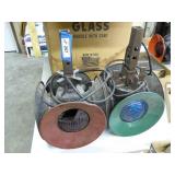 2 vintage lights/lamps (AS IS) some glass broken o