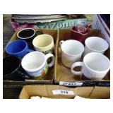 2 boxes mugs/cups