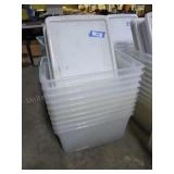 10 plastic totes w/ lids
