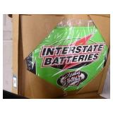 Interstate Batteries metal sign
