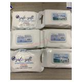 Six packs Assorted antibacterial hand wipes 50-72