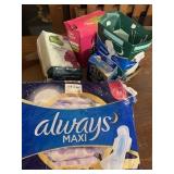 Feminine care product lot open box majority are