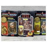 Ewok figures marked 1984 warok. Paploo. Romba.