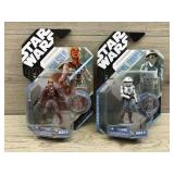 Concept art figures Han Solo and rebel trooper