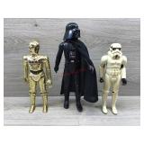 C3PO Darth Vader and storm trooper marked 1978