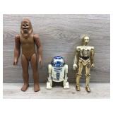 Chewbacca. R2D2 and C3PO figures marked 1978