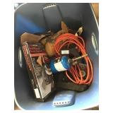 TOTE WITH ROIUTER GUIDE/ EXTENSION CORD AND MISC